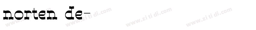 norten de字体转换
